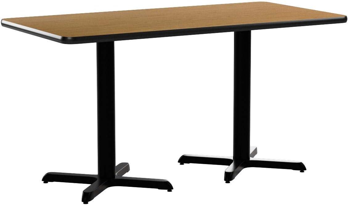 image:imageFlash Furniture Graniss 30 x 60 Rectangular Mahogany Laminate Table Top with 22 x 22 Table Height BasesNatural