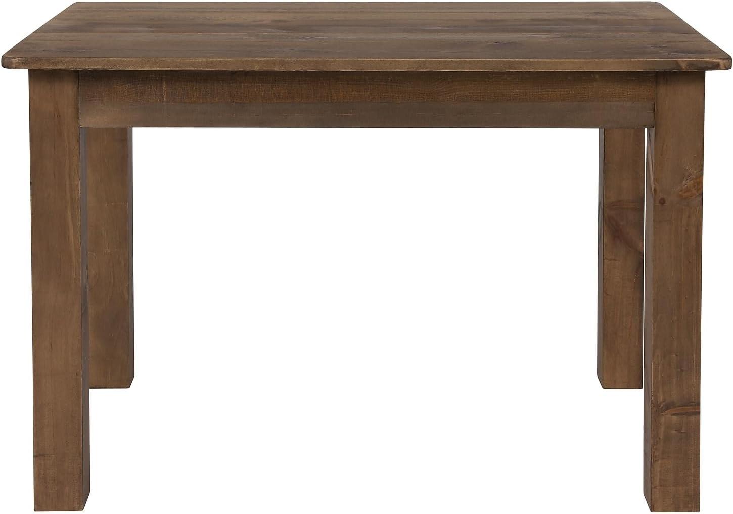 image:imageFlash Furniture HERCULES Series 46 x 30 Rectangular Antique Rustic White Solid Pine Farm Dining TableAntique Rustic