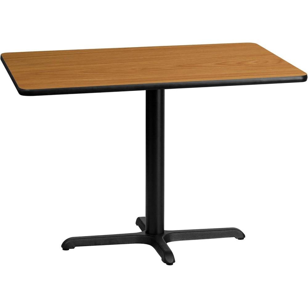image:imageFlash Furniture 30 x 42 Rectangular Walnut Laminate Table Top with 235 x 295 Table Height BaseNatural