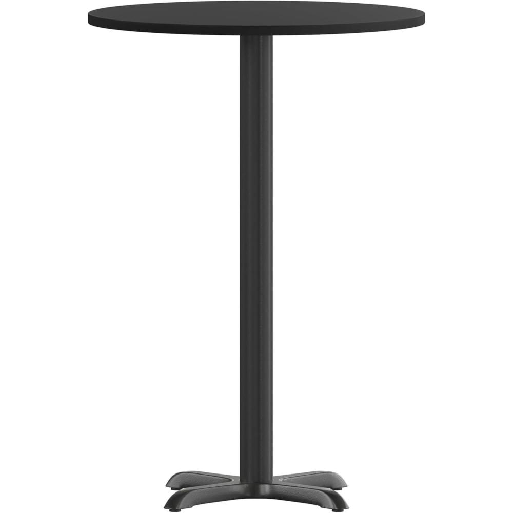 image:imageFlash Furniture 36 Round Black Laminate Table Top with 30 x 30 Bar Height Table Base