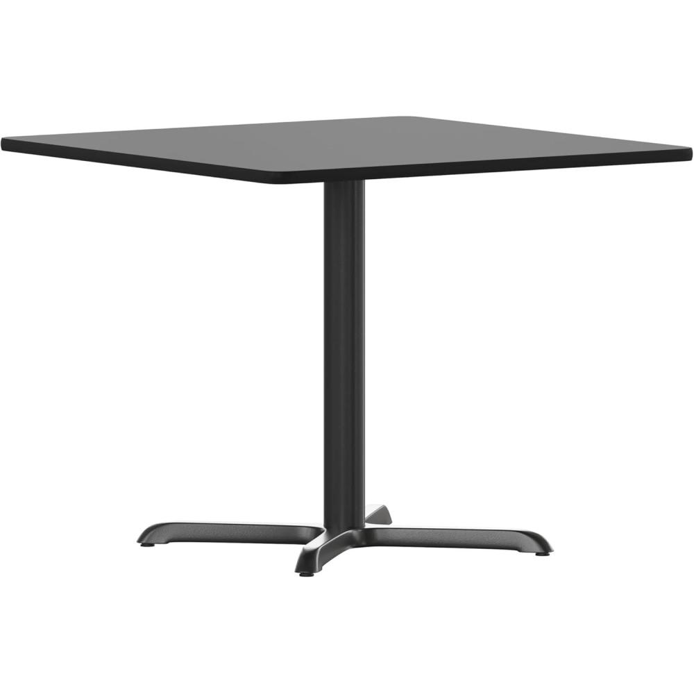 image:imageFlash Furniture 36 Square Mahogany Laminate Table Top with 30 x 30 Table Height BaseBlack