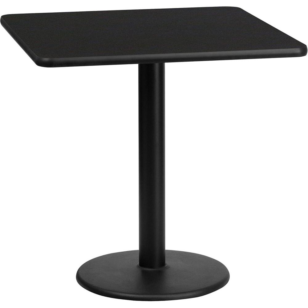 image:imageFlash Furniture Stiles 24 Square Black Laminate Table Top with 18 Round Table Height BaseBlack
