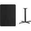 Flash Furniture 30” x 42” Rectangular Walnut Laminate Table Top with 23.5” x 29.5” Table Height Base(Black)