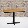 Flash Furniture 30” x 42” Rectangular Walnut Laminate Table Top with 23.5” x 29.5” Table Height Base(Natural)