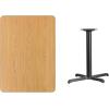 Flash Furniture 30” x 42” Rectangular Walnut Laminate Table Top with 23.5” x 29.5” Table Height Base(Natural)