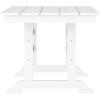 Flash Furniture Abraham Outdoor Dining Table for 6, Commercial Grade All-Weather Recycled HDPE Adirondack Style Table, UV Fade Resistant, 72″ Rectangle, Gray(White)