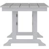 Flash Furniture Abraham Outdoor Dining Table for 6, Commercial Grade All-Weather Recycled HDPE Adirondack Style Table, UV Fade Resistant, 72″ Rectangle, Gray(Grey)