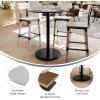 Flash Furniture Acadia 36″ Round Indoor Gray Faux Concrete Tabletop with 24″ Round Black Bar Height Base, Seamless TopGuard HPL Top and Edge(Gray Faux Concrete/Black Base)