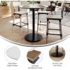 Flash Furniture Acadia 36″ Round Indoor Gray Faux Concrete Tabletop with 24″ Round Black Bar Height Base, Seamless TopGuard HPL Top and Edge(White Faux Marble/Black Base)