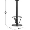 Flash Furniture Beverly 18” Round Restaurant Table Base with 3” Dia. Bar Height Column and Foot Ring