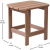Flash Furniture Charlestown Tiered Commercial Poly Resin Adirondack Side Table – Natural Cedar – All-Weather – Indoor/Outdoor