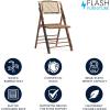 Flash Furniture Folding Bohemian Bamboo Chairs with Curved Backs, Modern Bamboo Folding Dining Chairs, 300 lb. Static Weight Capacity, Set of 2(Set of 1)