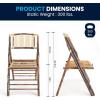 Flash Furniture Folding Bohemian Bamboo Chairs with Curved Backs, Modern Bamboo Folding Dining Chairs, 300 lb. Static Weight Capacity, Set of 2(Set of 1)