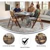 Flash Furniture Folding Bohemian Bamboo Chairs with Curved Backs, Modern Bamboo Folding Dining Chairs, 300 lb. Static Weight Capacity, Set of 2(Set of 2)