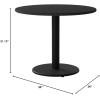 Flash Furniture Graniss 36” Round Walnut Laminate Table Top with 24” Round Table Height Base(Black)