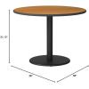 Flash Furniture Graniss 36” Round Walnut Laminate Table Top with 24” Round Table Height Base(Natural)