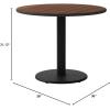 Flash Furniture Graniss 36” Round Walnut Laminate Table Top with 24” Round Table Height Base(Walnut)