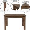 Flash Furniture HERCULES Series 46″ x 30″ Rectangular Antique Rustic White Solid Pine Farm Dining Table(Antique Rustic)