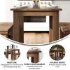 Flash Furniture HERCULES Series 46″ x 30″ Rectangular Antique Rustic White Solid Pine Farm Dining Table(Antique Rustic)