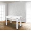 Flash Furniture HERCULES Series 46″ x 30″ Rectangular Antique Rustic White Solid Pine Farm Dining Table(Antique Rustic White)