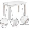 Flash Furniture HERCULES Series 46″ x 30″ Rectangular Antique Rustic White Solid Pine Farm Dining Table(Antique Rustic White)