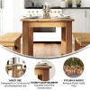 Flash Furniture HERCULES Series 46″ x 30″ Rectangular Antique Rustic White Solid Pine Farm Dining Table(Light Natural)