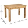 Flash Furniture HERCULES Series 46″ x 30″ Rectangular Antique Rustic White Solid Pine Farm Dining Table(Light Natural)