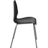 Flash Furniture HERCULES Series 770 lb. Capacity White Stack Chair with Lumbar Support and Silver Frame(Black)