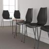 Flash Furniture HERCULES Series 770 lb. Capacity White Stack Chair with Lumbar Support and Silver Frame(Black)