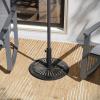 Flash Furniture Kona Universal Cement Patio Umbrella Base with Weatherproof Sunburst Pattern Plastic Polymer Coating – 19.25″ Diameter, Black(Bronze)