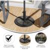 Flash Furniture Kona Universal Cement Patio Umbrella Base with Weatherproof Sunburst Pattern Plastic Polymer Coating – 19.25″ Diameter, Black(Bronze)