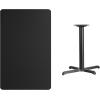 Flash Furniture Stiles 30” x 48” Rectangular Black Laminate Table Top with 23.5” x 29.5” Table Height Base(Black)