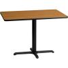 Flash Furniture 30” x 42” Rectangular Walnut Laminate Table Top with 23.5” x 29.5” Table Height Base(Natural)