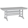 Flash Furniture Abraham Outdoor Dining Table for 6, Commercial Grade All-Weather Recycled HDPE Adirondack Style Table, UV Fade Resistant, 72″ Rectangle, Gray(Grey)
