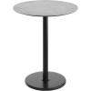 Flash Furniture Acadia 36″ Round Indoor Gray Faux Concrete Tabletop with 24″ Round Black Bar Height Base, Seamless TopGuard HPL Top and Edge(Gray Faux Concrete/Black Base)