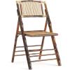 Flash Furniture Folding Bohemian Bamboo Chairs with Curved Backs, Modern Bamboo Folding Dining Chairs, 300 lb. Static Weight Capacity, Set of 2(Set of 1)