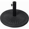 Flash Furniture Kona Universal Cement Patio Umbrella Base with Weatherproof Sunburst Pattern Plastic Polymer Coating – 19.25″ Diameter, Black(Black)