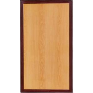 Flash Furniture Glenbrook 30″ x 48″ Rectangular 2-Tone High-Gloss Cherry Resin Table Top with 2″ Thick Mahogany Edge