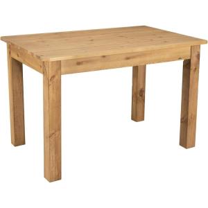 Flash Furniture HERCULES Series 46″ x 30″ Rectangular Antique Rustic White Solid Pine Farm Dining Table(Light Natural)