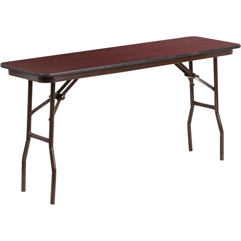 image:imageFlash Furniture Frankie Commercial Grade 5Foot Mahogany Melamine Laminate Folding Training Table