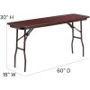Flash Furniture Frankie Commercial Grade 5-Foot Mahogany Melamine Laminate Folding Training Table