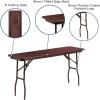 Flash Furniture Frankie Commercial Grade 5-Foot Mahogany Melamine Laminate Folding Training Table