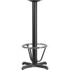Flash Furniture 22” x 22” Restaurant Table X-Base with 3” Dia. Bar Height Column and Foot Ring