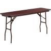 Flash Furniture Frankie Commercial Grade 5-Foot Mahogany Melamine Laminate Folding Training Table