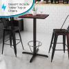Flash Furniture 30” x 30” Restaurant Table X-Base with 3” Dia. Bar Height Column and Foot Ring