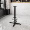 Flash Furniture 30” x 30” Restaurant Table X-Base with 3” Dia. Bar Height Column and Foot Ring