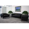 Flash Furniture HERCULES Imperial Series Reception Set in Black LeatherSoft(Black)