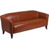 Flash Furniture HERCULES Imperial Series Reception Set in Black LeatherSoft(Cognac)