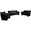 Flash Furniture HERCULES Majesty Series Reception Set in Brown LeatherSoft(Black)