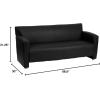 Flash Furniture HERCULES Majesty Series Reception Set in Brown LeatherSoft(Black)